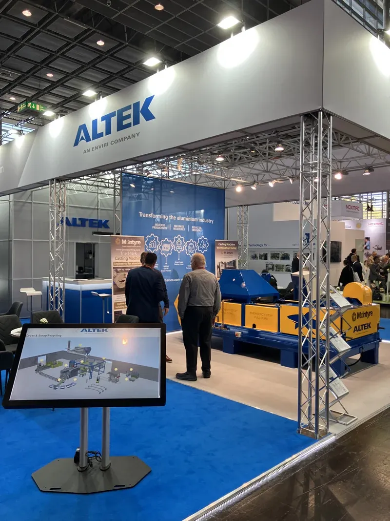 ALTEK exhibition stand at ALUMINIUM Düsseldorf 2026